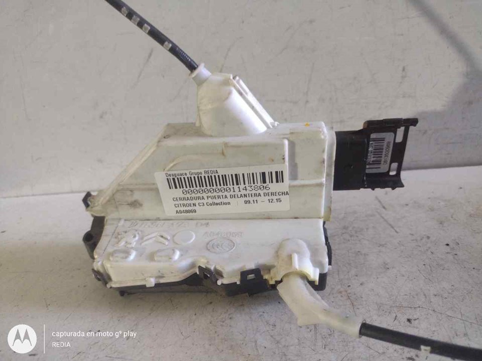 CITROËN C3 2 generation (2009-2016) Front Right Door Lock A048069 21290435