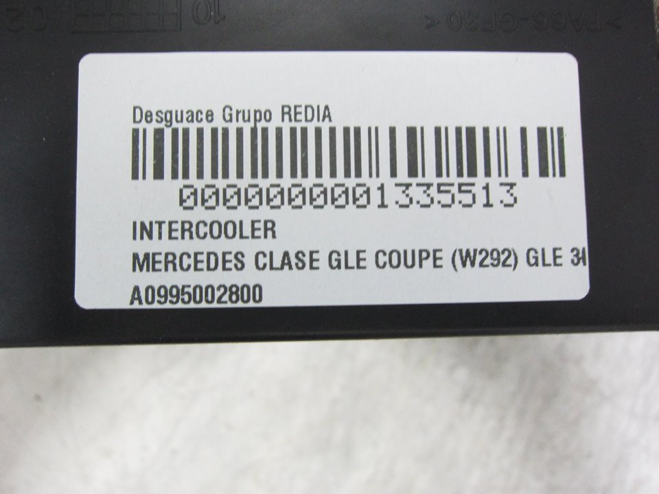 MERCEDES-BENZ GLE W166 (2015-2018) Радиатор интеркулера A0995002800 24933996