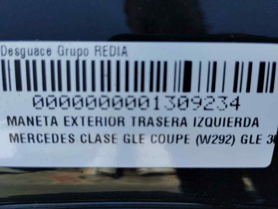 MERCEDES-BENZ GLE W166 (2015-2018) Galinių kairių durų išorinė rankenėlė 24888782