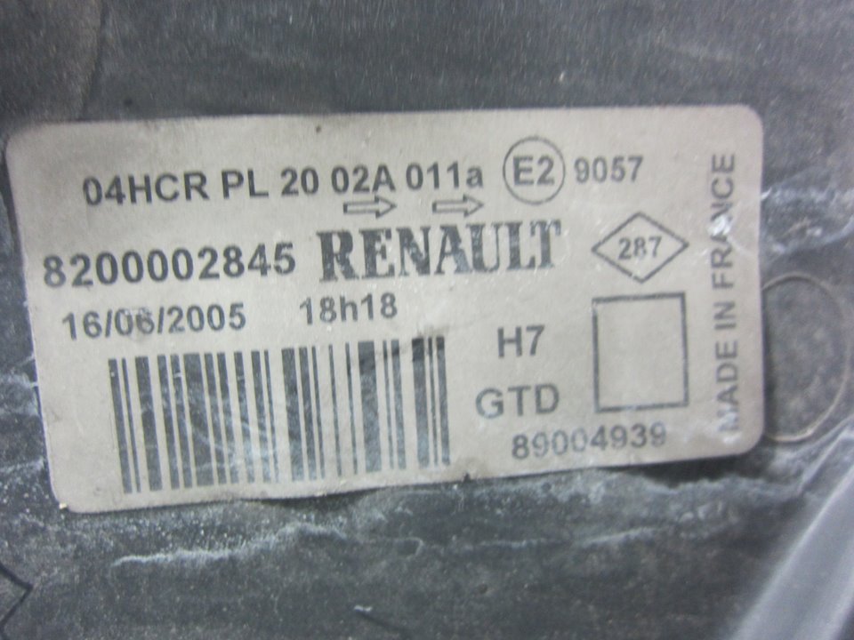 RENAULT Laguna 2 generation (2001-2007) Priekinis kairys žibintas 8200002845 21275593