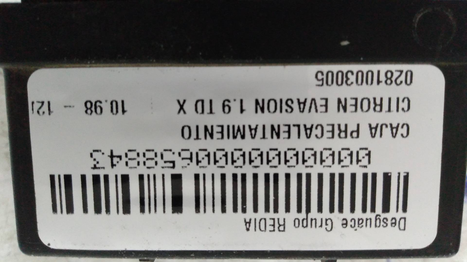 SUBARU Evasion 1 generation (1994-2002) Relays 0281003005 21276146