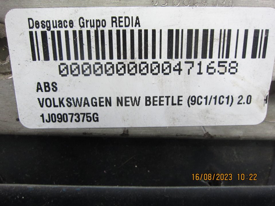 VOLKSWAGEN Beetle 2 generation (1998-2012) ABS Pump 1J0907375G 25083889