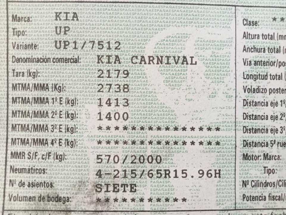 KIA Carnival UP/GQ (1999-2006) Left Side Sliding Door 25040844