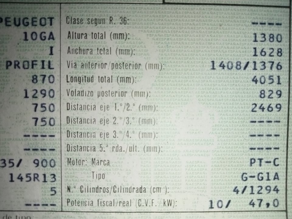 PEUGEOT 309 1 generation (1985-1993) Seter 23590385