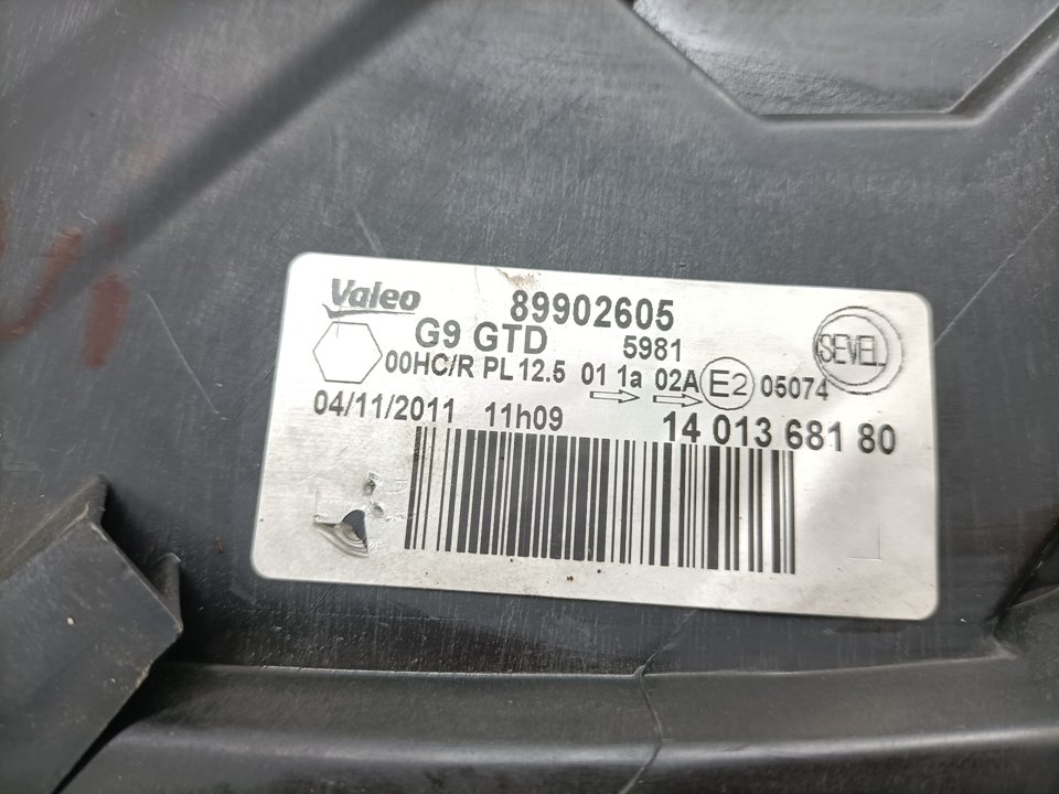 FIAT Scudo 2 generation (2007-2016) Bal első fényszóró 89902605 20867638