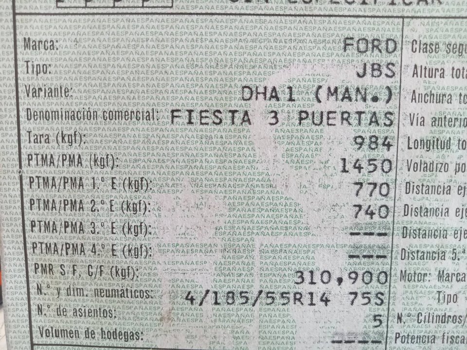 FORD Fiesta 4 generation (1996-2002) Bagažinės palangė 23627023
