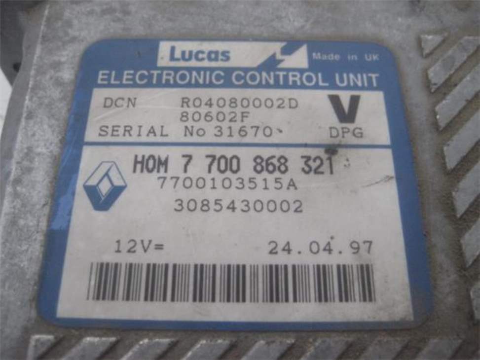 VOLVO V40 1 generation (1996-2004) Engine Control Unit ECU 7700868321,7700868321 20852933