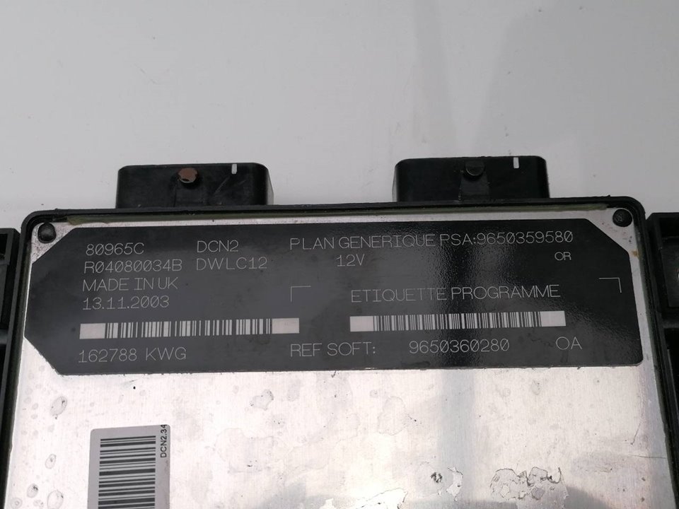 CITROËN Berlingo 1 generation (1996-2012) Блок за управление на двигателя ECU 9650360280,R04080034B 22603767