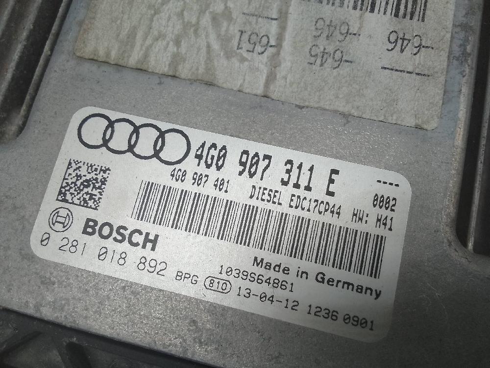 AUDI A6 allroad C7 (2012-2019) Engine Control Unit ECU 4g0907311e 25689155