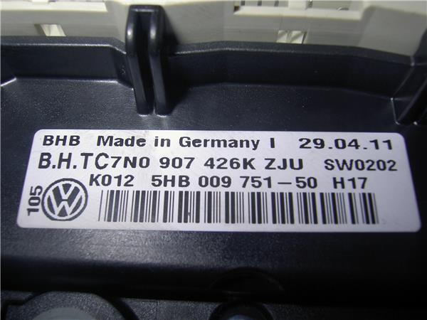 VOLKSWAGEN Golf Plus 2 generation (2009-2014) Klimato kontrolės (klimos) valdymas 5hb009751 26841399