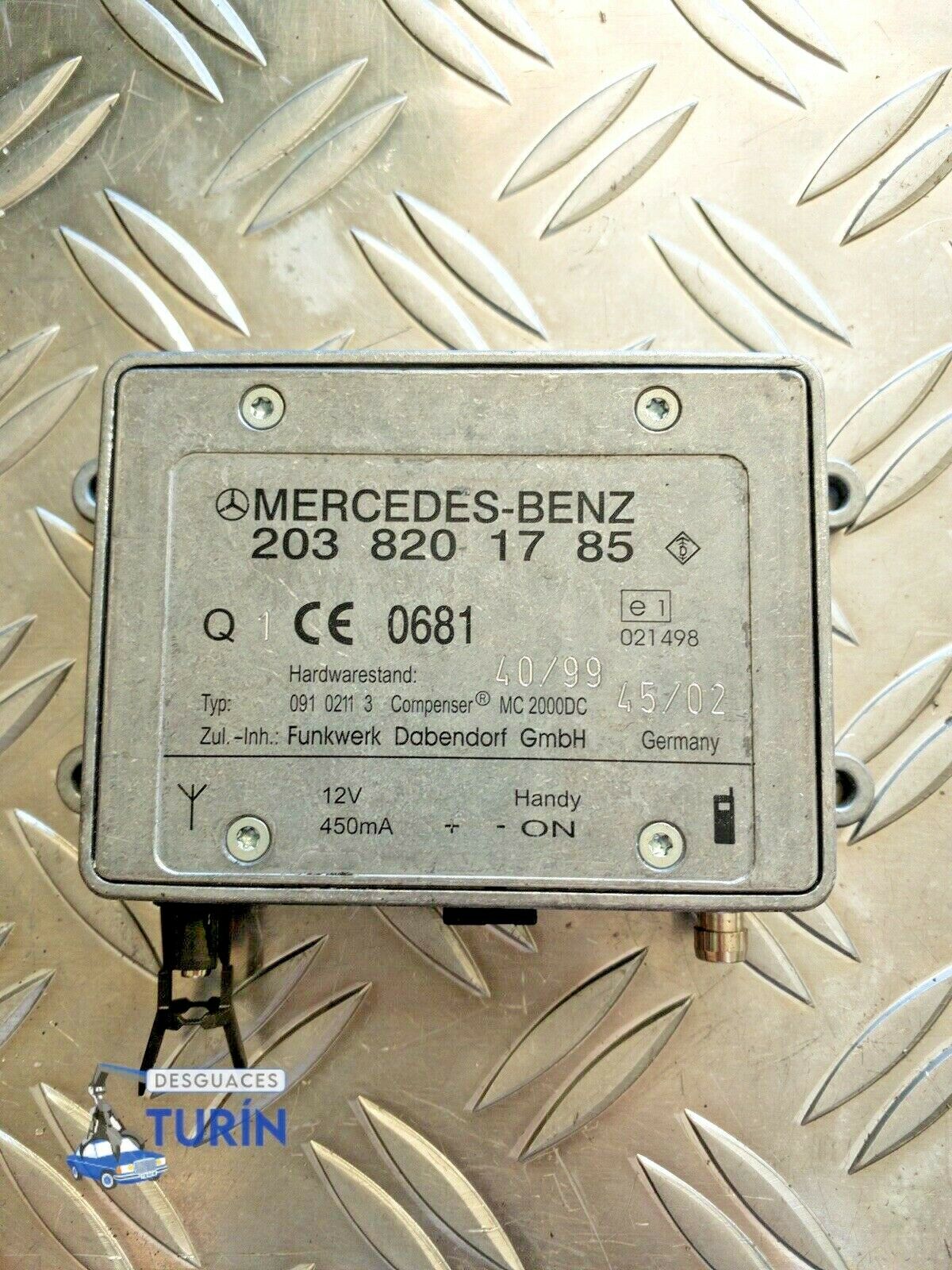 MERCEDES-BENZ C-Class W203/S203/CL203 (2000-2008) Muut ohjausyksiköt 2038201785 19948826