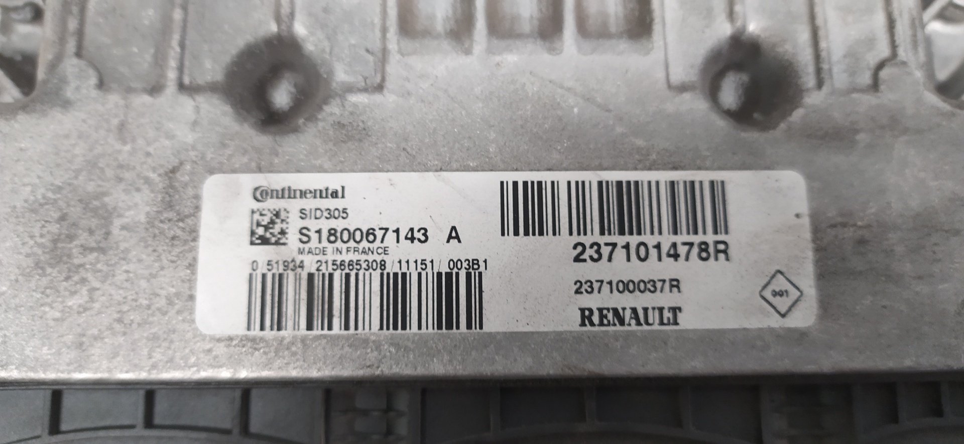 RENAULT Laguna 3 generation (2007-2015) Engine Control Unit ECU 237101478R, S180067143A 20122856