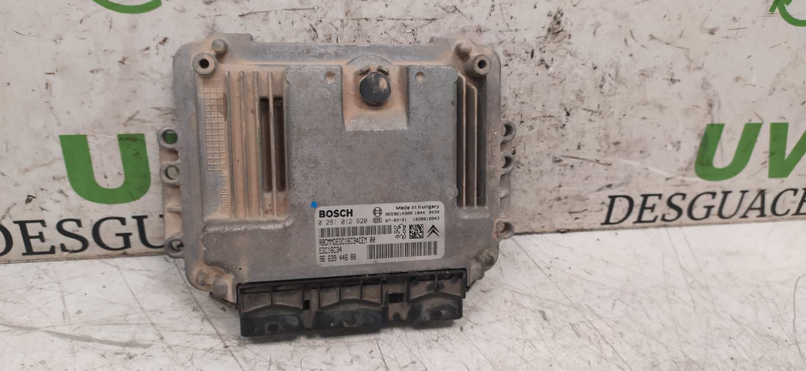 CITROËN Engine Control Unit ECU 9663944680, 0281012620 20017931