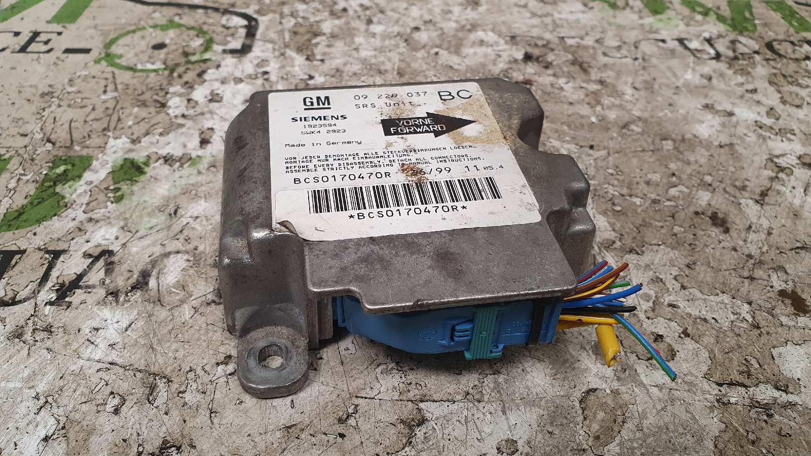 PEUGEOT 206 2 generation (2009-2013) SRS Control Unit 09229037,1923594 19994517