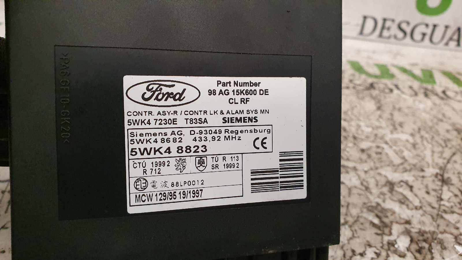 FORD Focus 1 generation (1998-2010) Other Control Units 5WK48823,5WK47230E 19968567