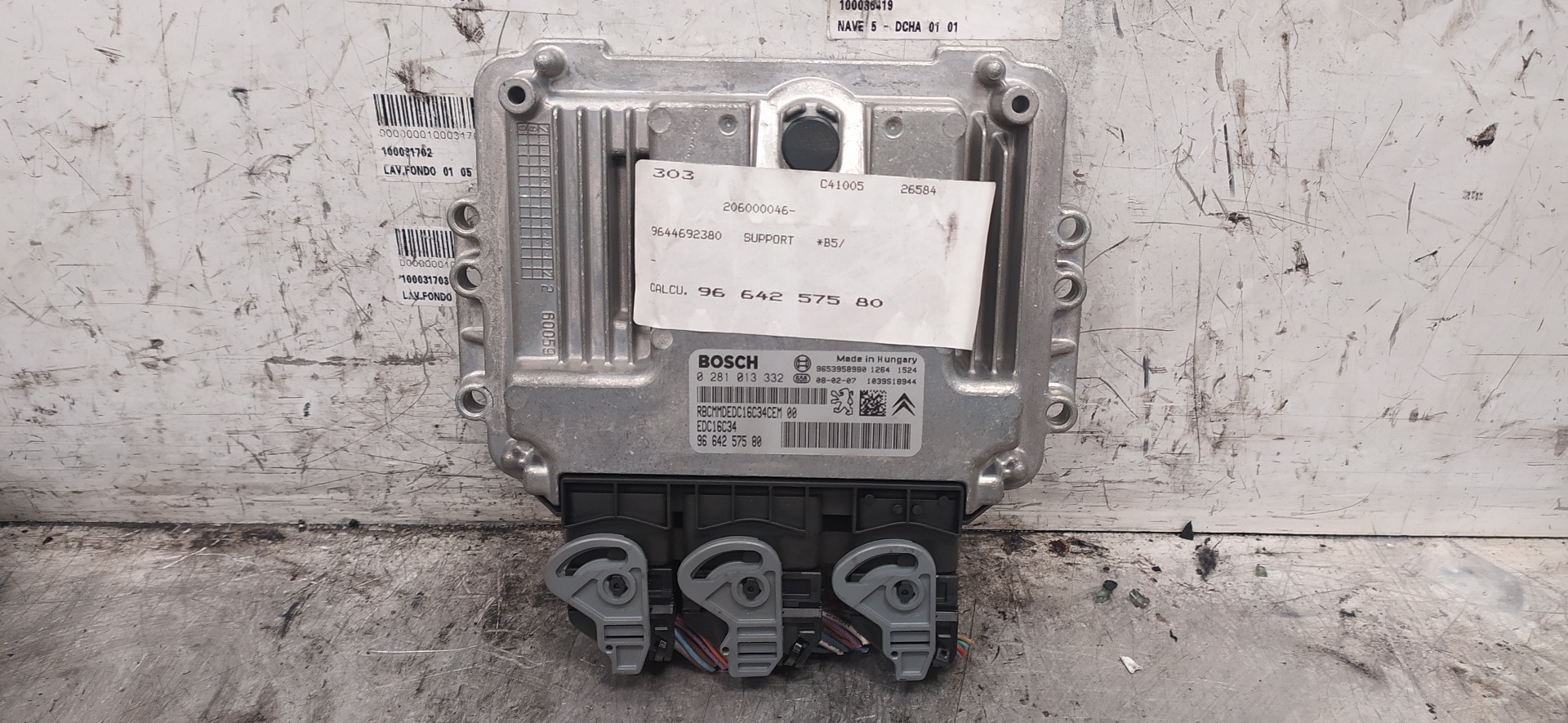 CITROËN C4 1 generation (2004-2011) Engine Control Unit ECU 0281013332,9664257580 23389399