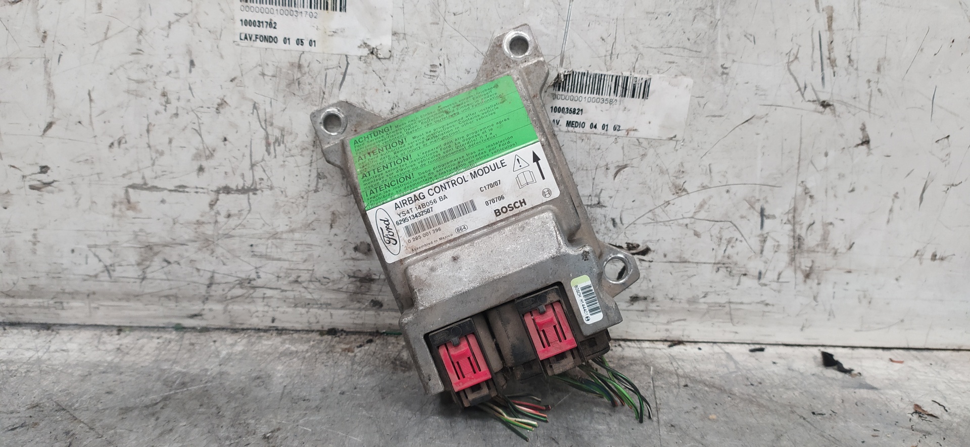 PEUGEOT Boxer 2 generation (1993-2006) Unitate de control SRS YS4T14B056BA, 0285001396 25915141