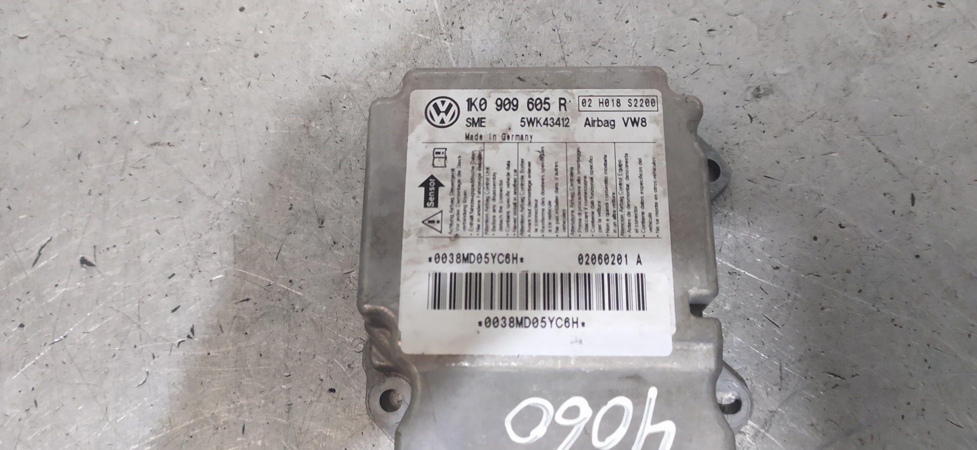 VOLKSWAGEN Golf Plus 2 generation (2009-2014) SRS Control Unit 1K0909605R 20116889