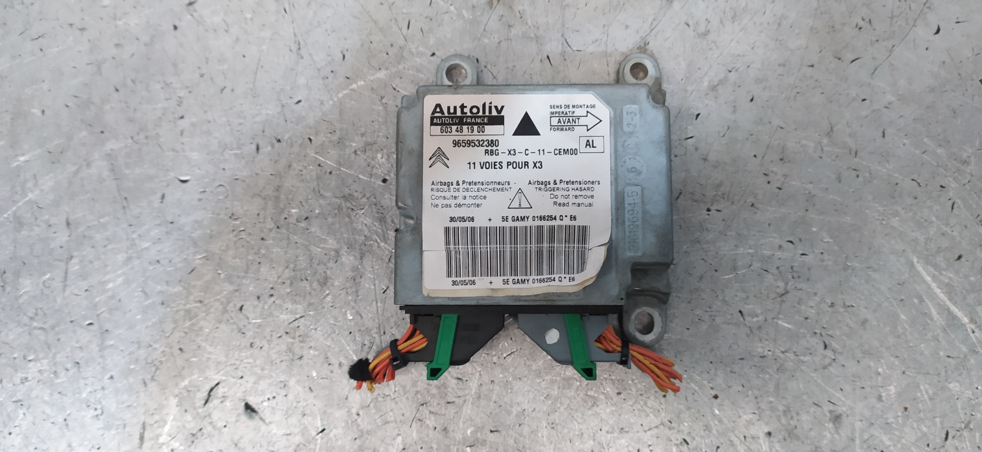 CITROËN C5 1 generation (2001-2008) SRS Control Unit 9659532380, 603481900 20119819