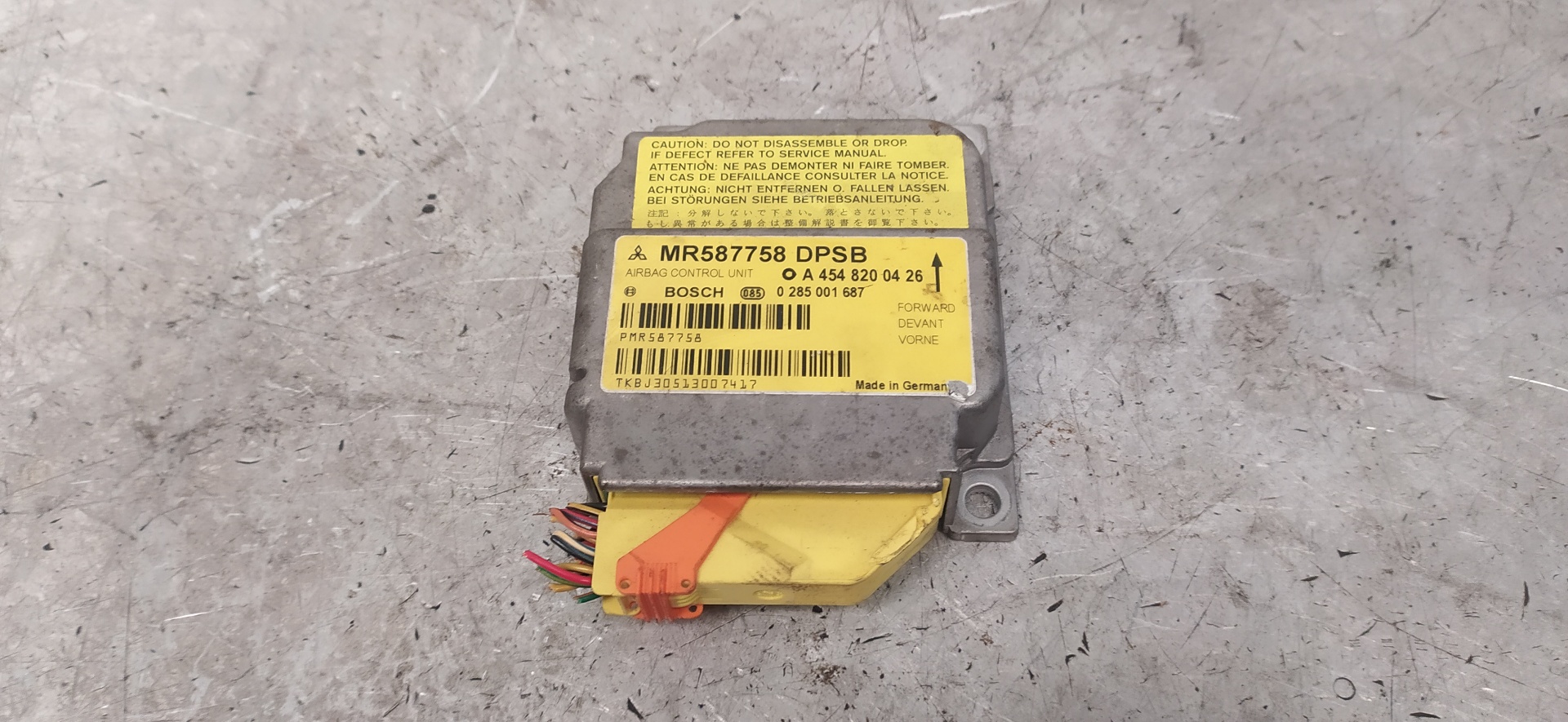 SMART Forfour 1 generation (2004-2006) SRS Control Unit A4548200426,MR587758,0285001687 20090910