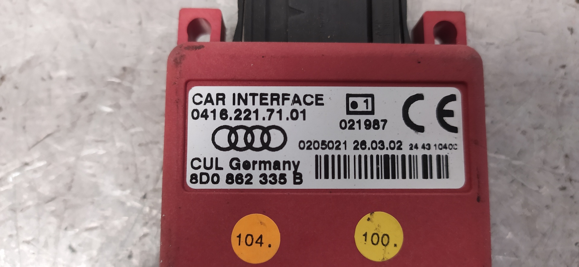 AUDI A4 B6/8E (2000-2005) Другие блоки управления 8D0862335b 20101933