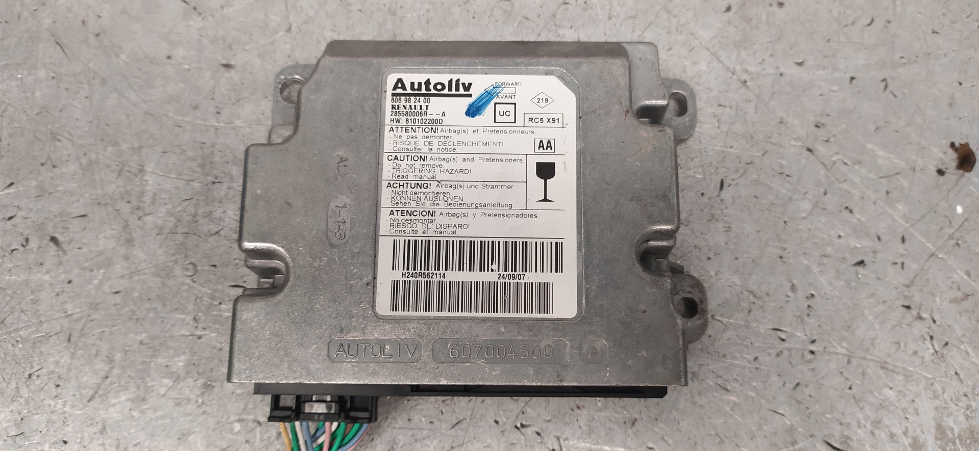 RENAULT Laguna 3 generation (2007-2015) Unitate de control SRS 607004500 23363654