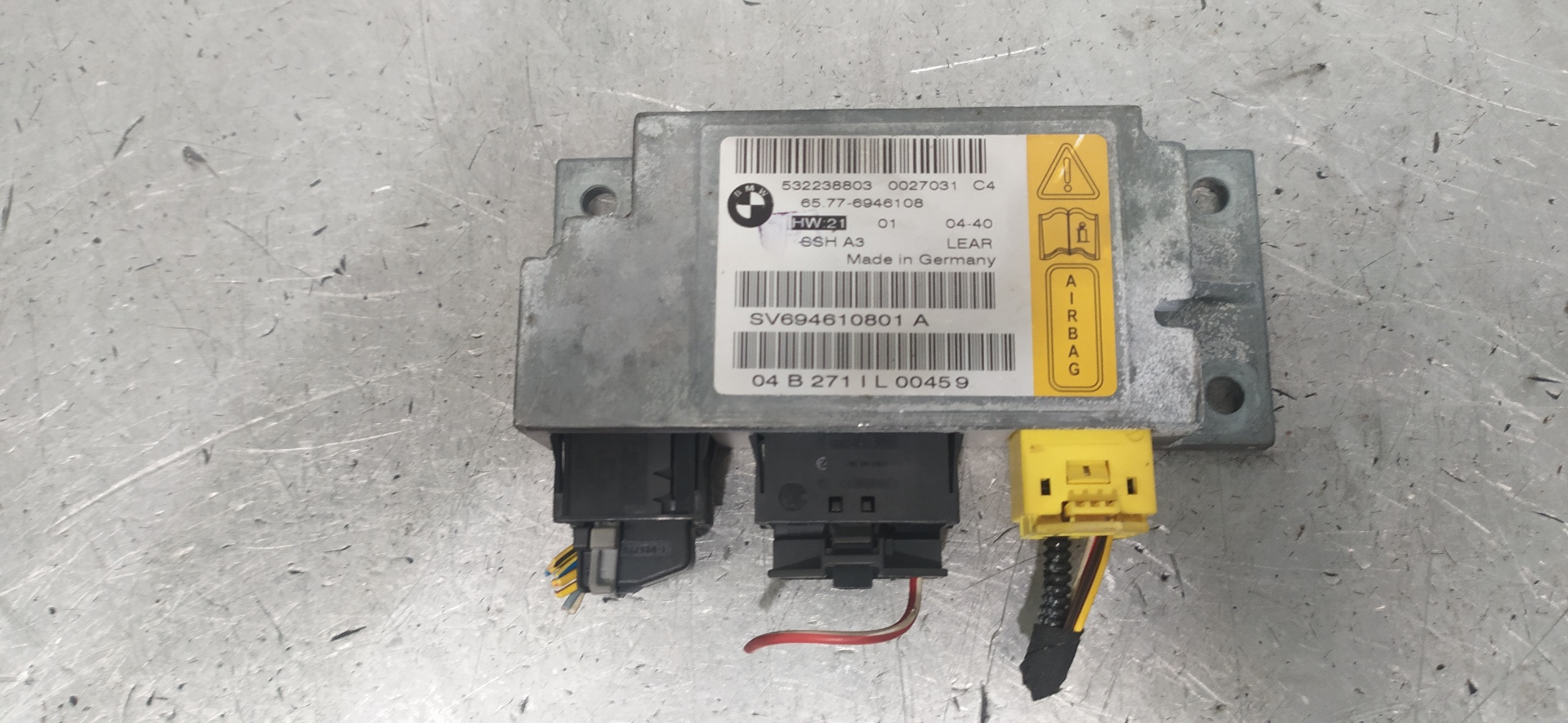 BMW 7 Series E65/E66 (2001-2008) SRS Control Unit 65776946108, 532238803 20116146