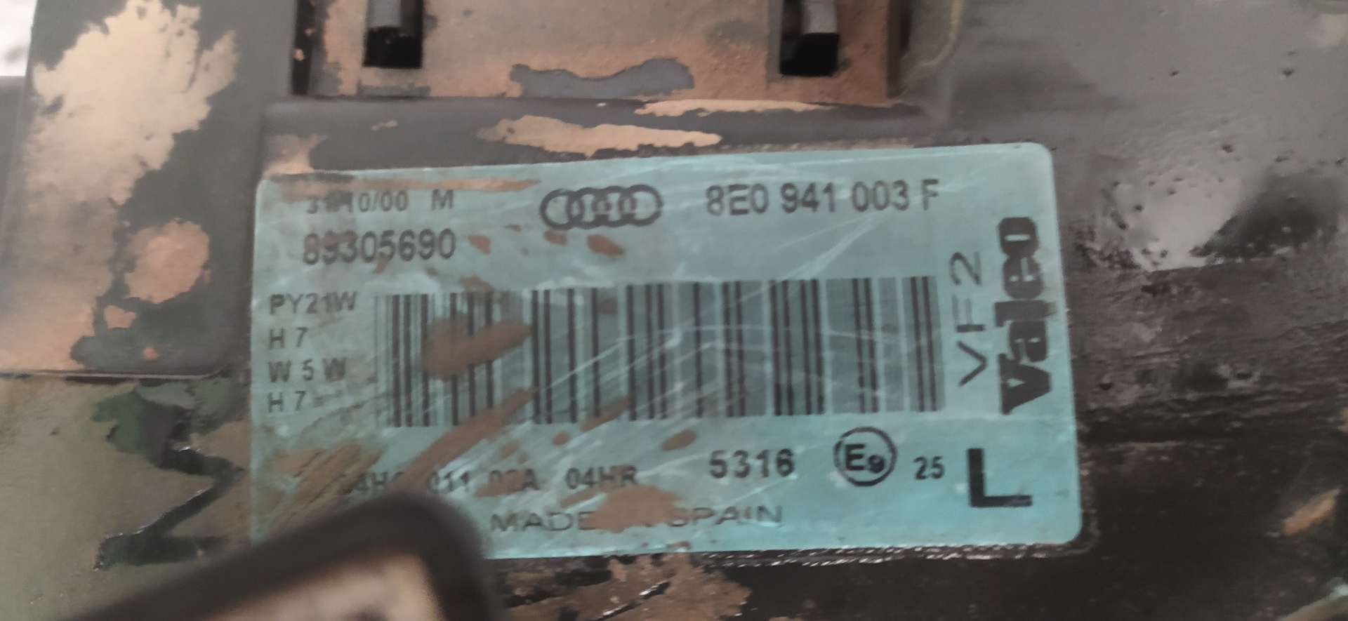 AUDI A4 B6/8E (2000-2005) Bal első fényszóró 8E0941003F 20122799