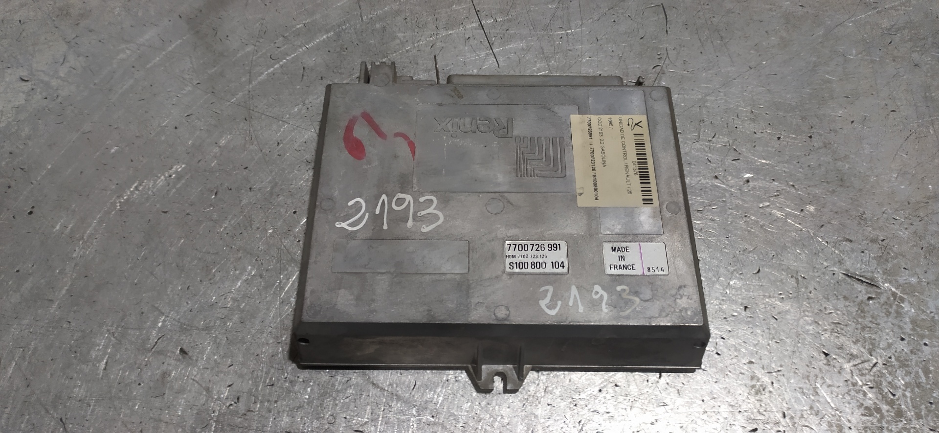 RENAULT 25 1 generation (1984-1992) Engine Control Unit ECU 7700726991 25909790