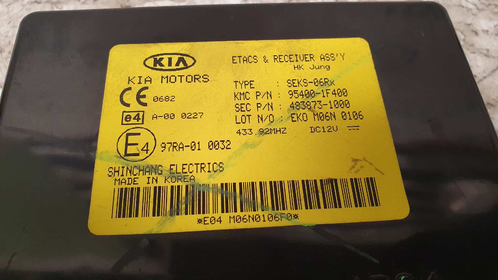 KIA Sportage 2 generation (2004-2010) Other Control Units 954001F400, 4838731000 19995236