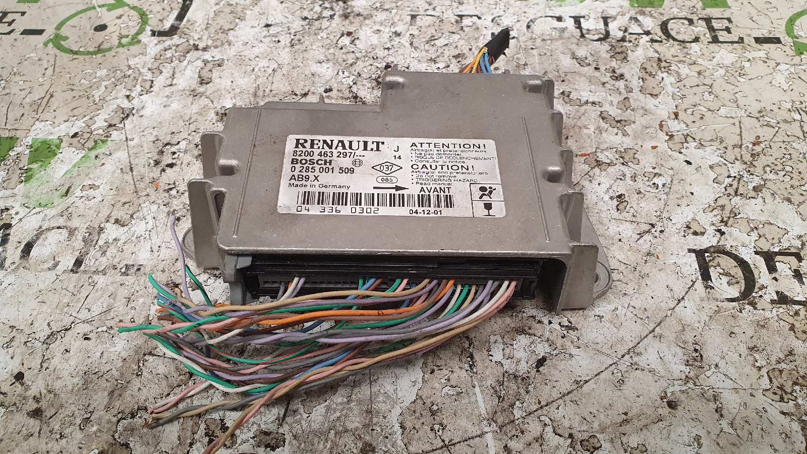 RENAULT Modus 1 generation (2004-2012) SRS Control Unit 8200463297,0285001509 19991386