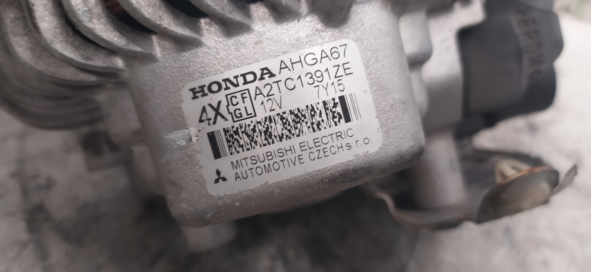 HONDA Civic 8 generation (2005-2012) Генератор A2TC1391ZE,AHGA67 20057307