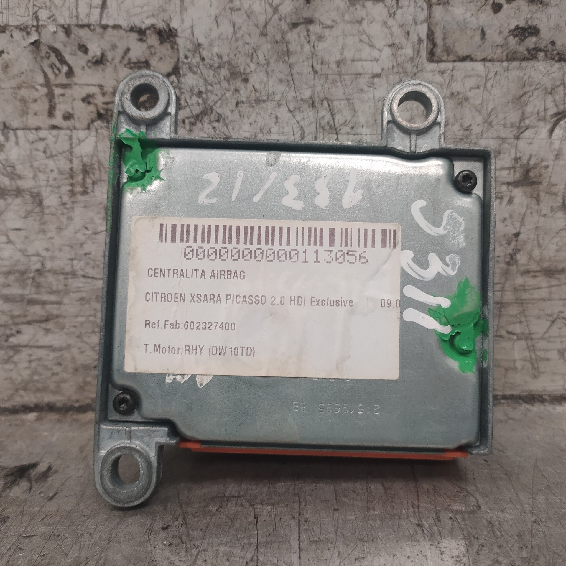 FIAT Ulysse 2 generation (2002-2010) SRS Control Unit 9652276980 25917885