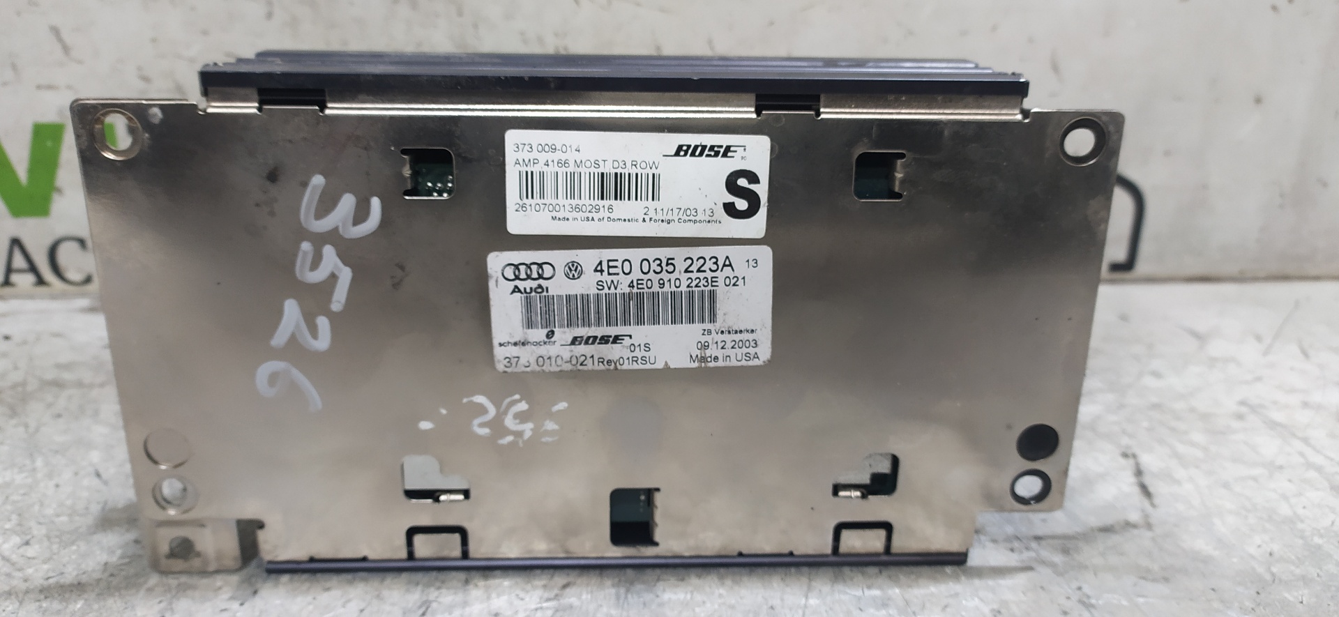 AUDI A8 D3/4E (2002-2010) Other Control Units 4E0035223A 25907232