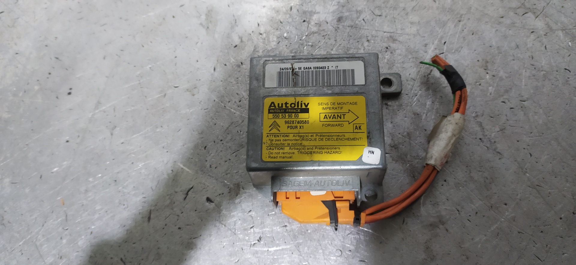 CITROËN Xantia X1 (1993-1998) SRS Control Unit 9628740580, 550539000 20115746