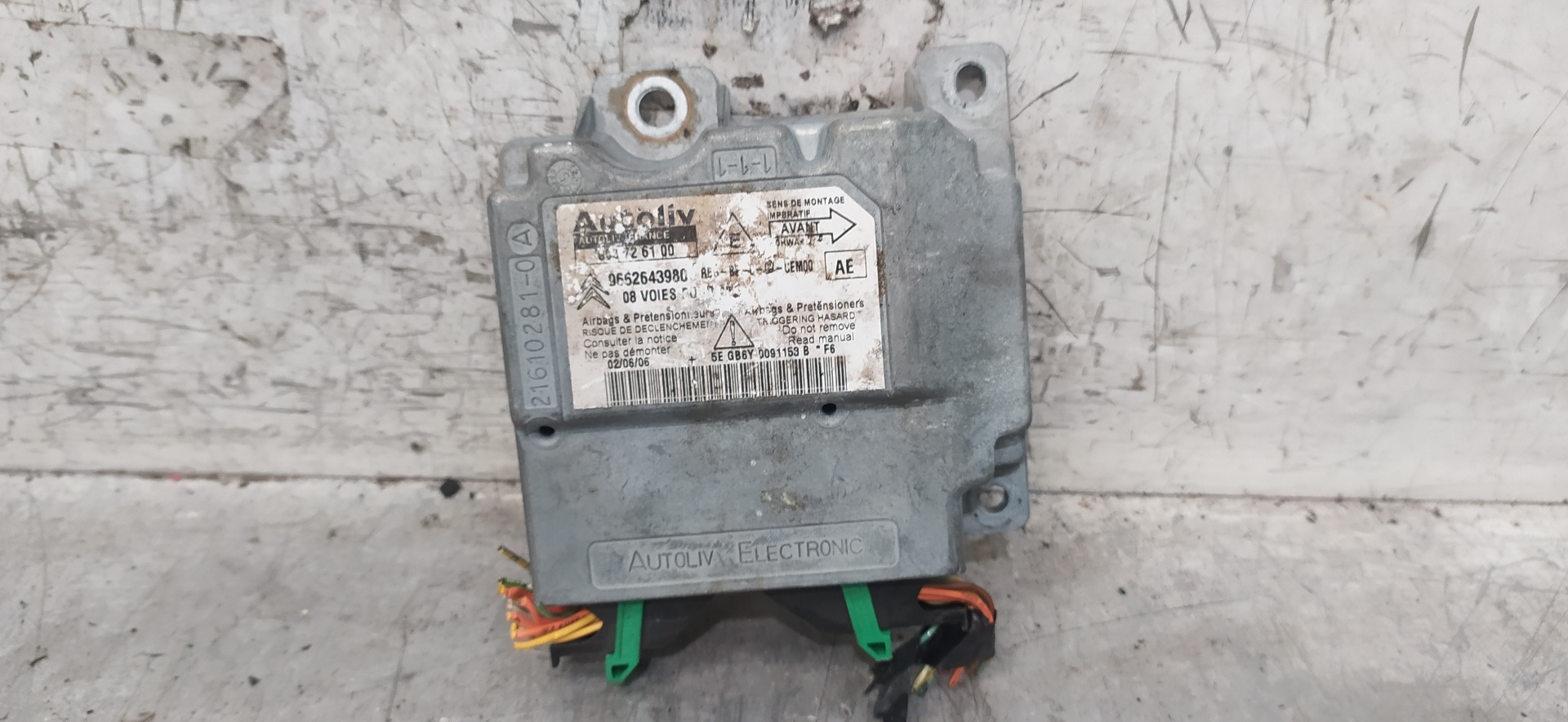 CITROËN 407 1 generation (2004-2010) SRS Control Unit 9662643980 25917015