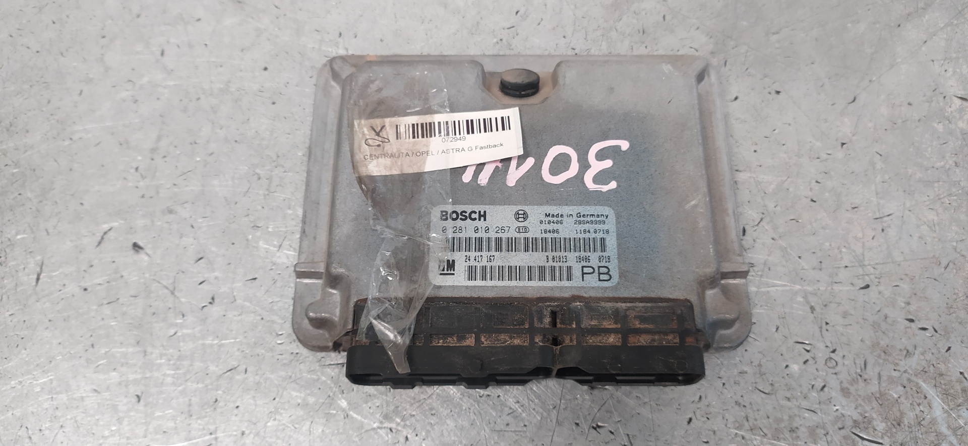 OPEL 323 BA (1994-2000) motorvezérlő egység 24417167,0281010267 25909556