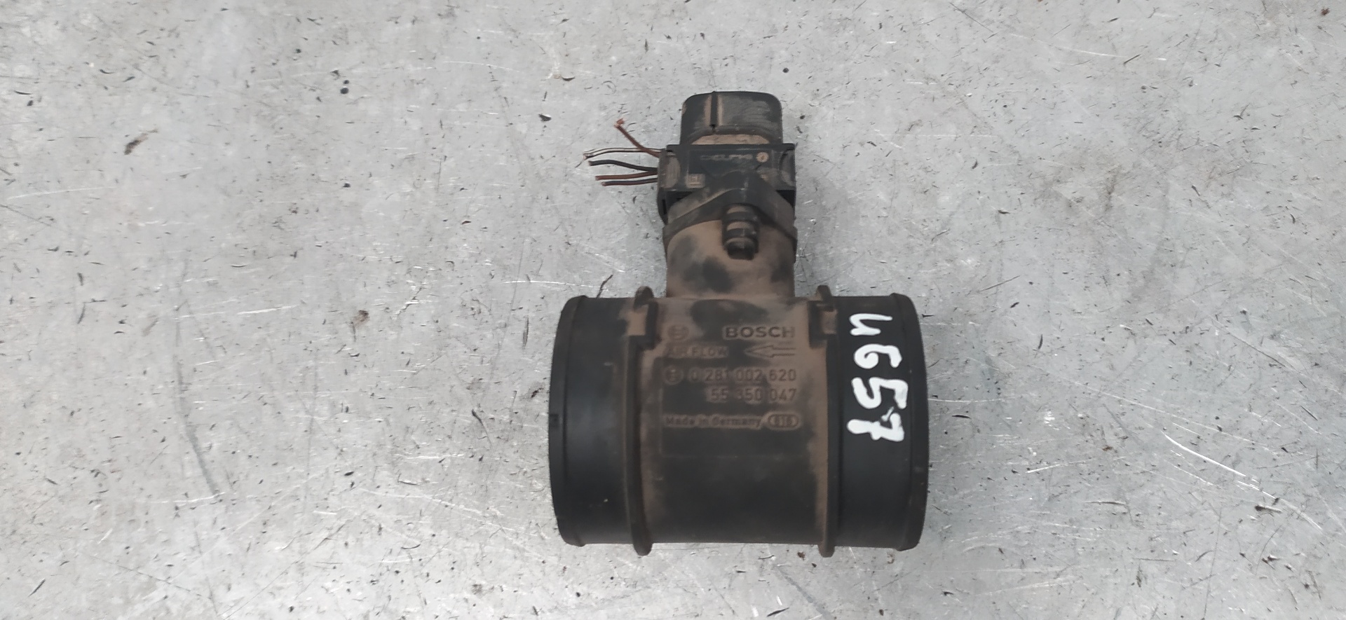 OPEL Meriva 1 generation (2002-2010) Mass Air Flow Sensor MAF 55350047, 0281002620 20124418