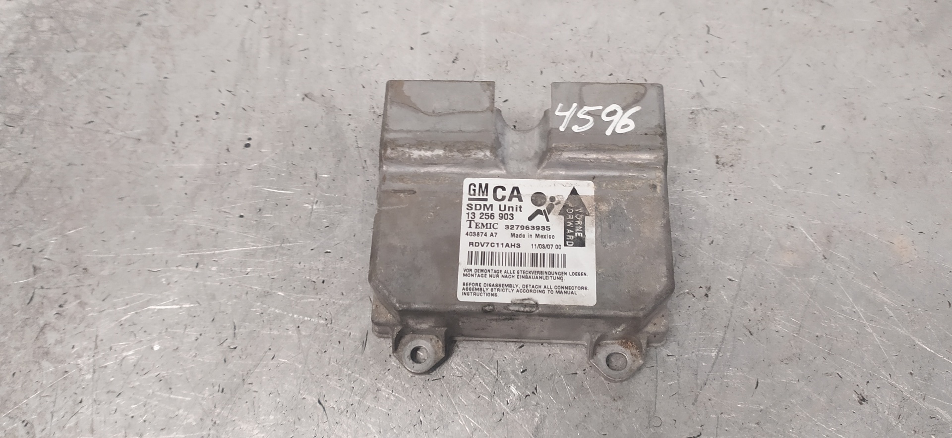 OPEL SRS Control Unit 13256903,327963935 25910124