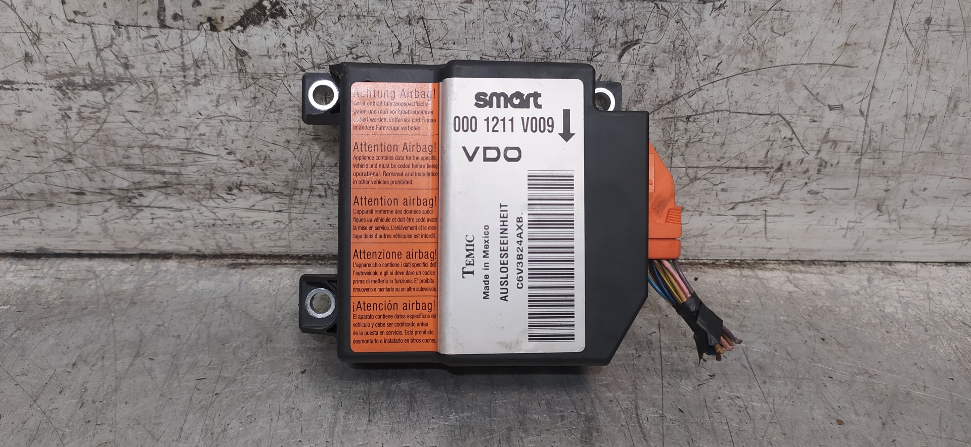 SMART Fortwo 1 generation (1998-2007) SRS Control Unit 0001211V009 25967632