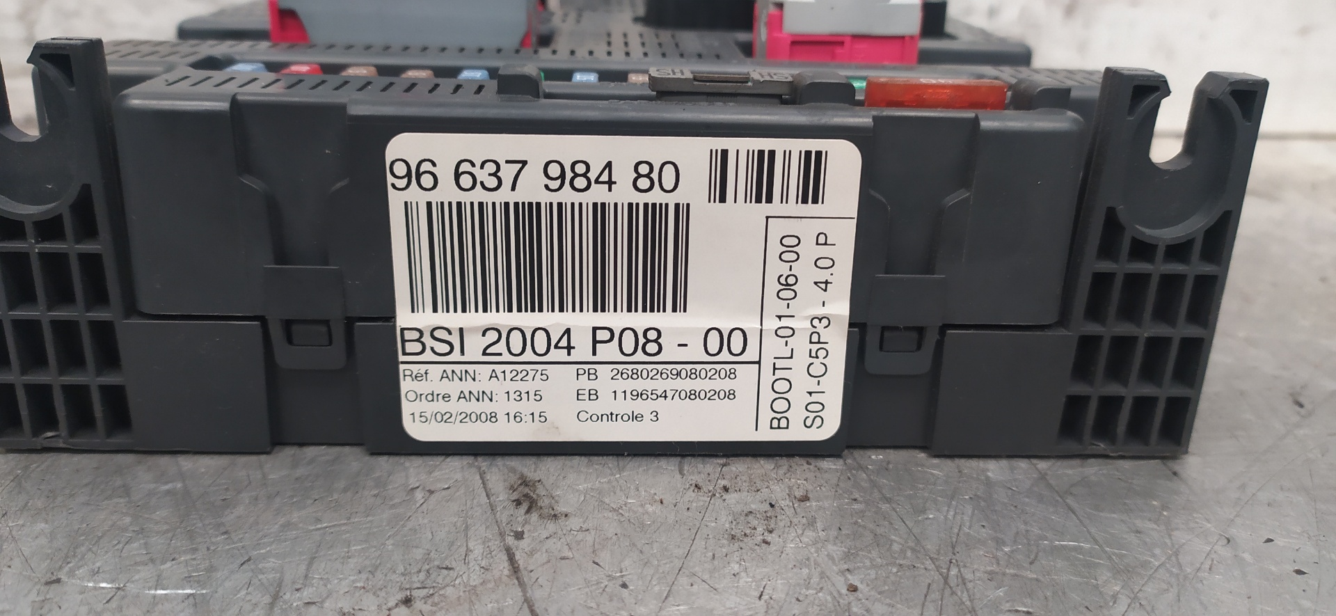 CITROËN C4 1 generation (2004-2011) Fuse Box 9663798480 23389508