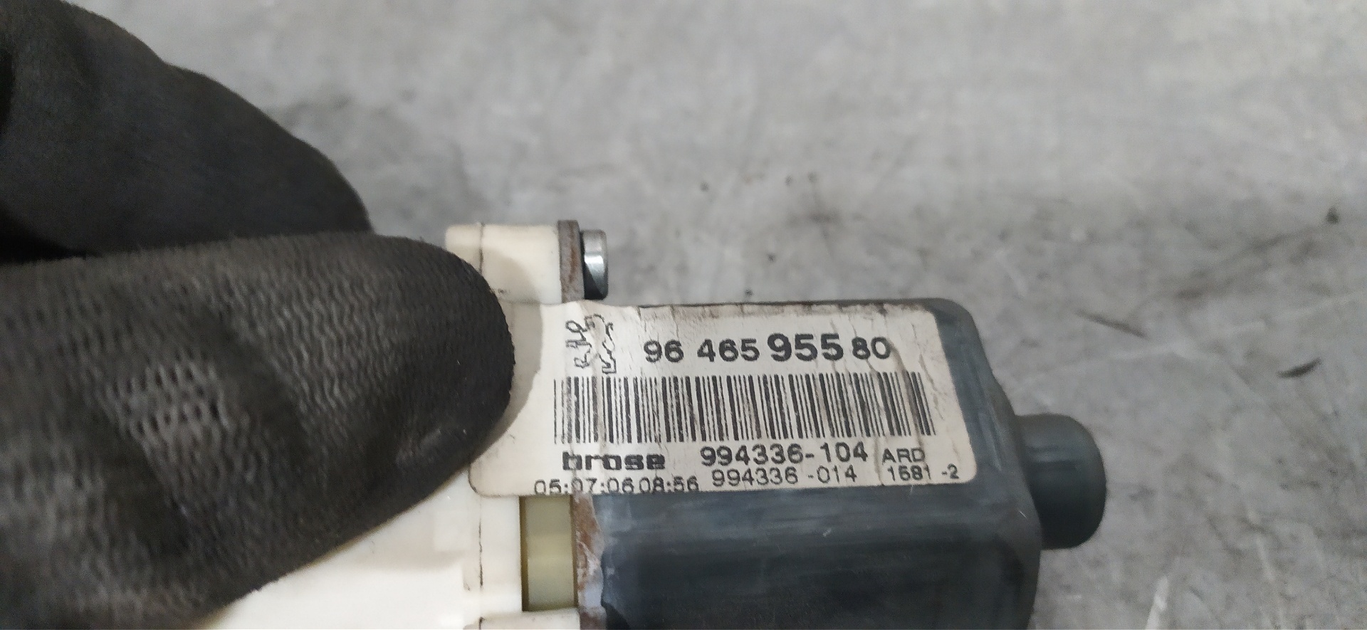 PEUGEOT 407 1 generation (2004-2010) Motor de control geam ușă  dreapta spate 9646595580 23838210