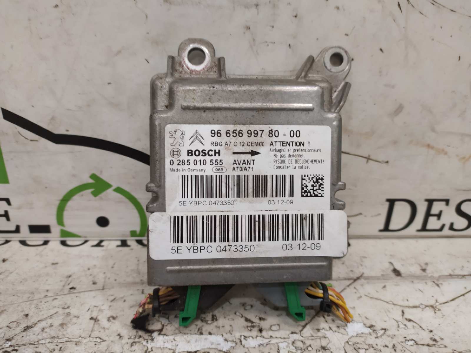 PEUGEOT 207 1 generation (2006-2009) SRS Control Unit 966569978000, 0285010555 19976324