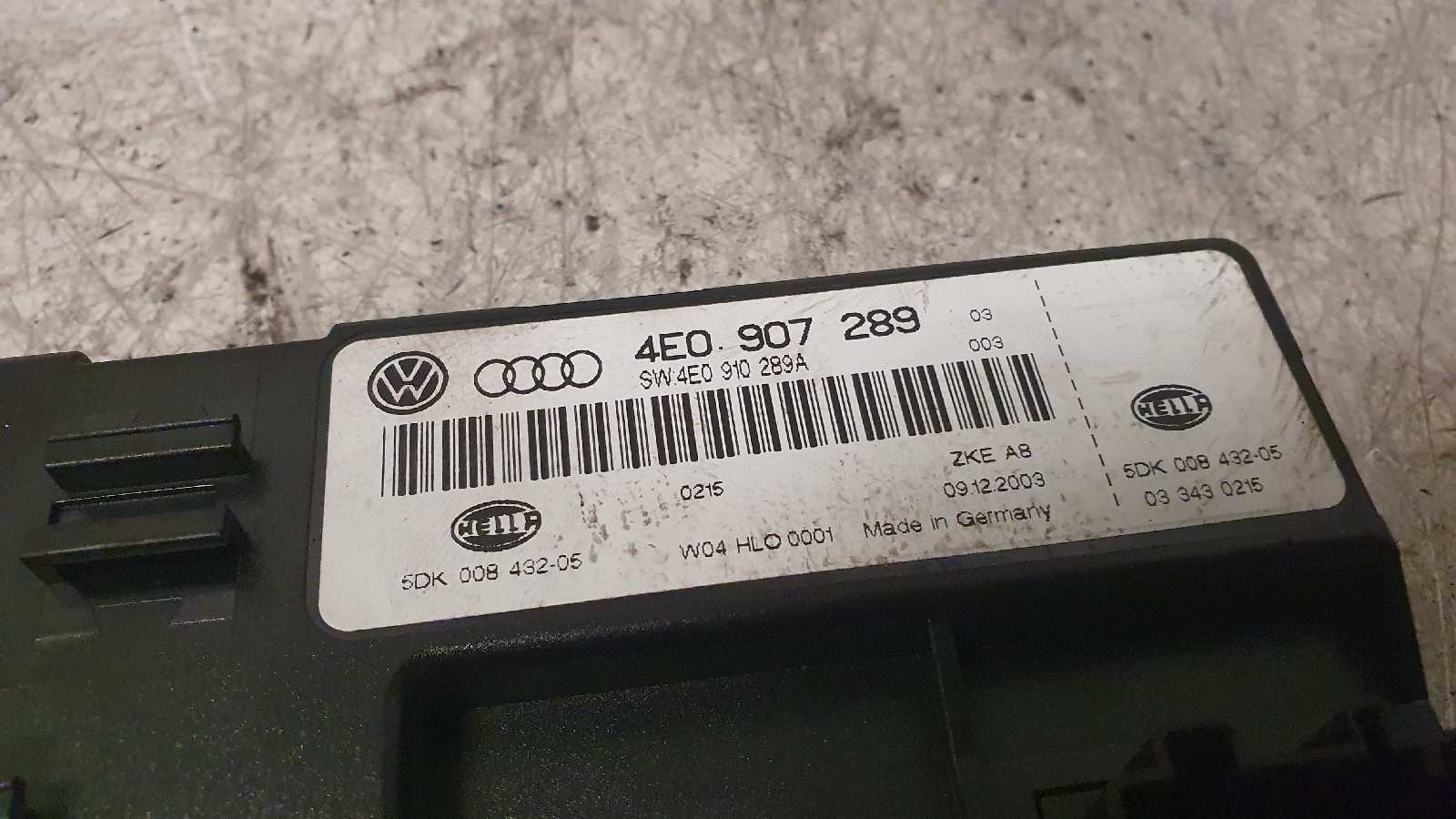 AUDI A8 D3/4E (2002-2010) Andre kontrolenheder 4E0907289,4E0910289A 25906937