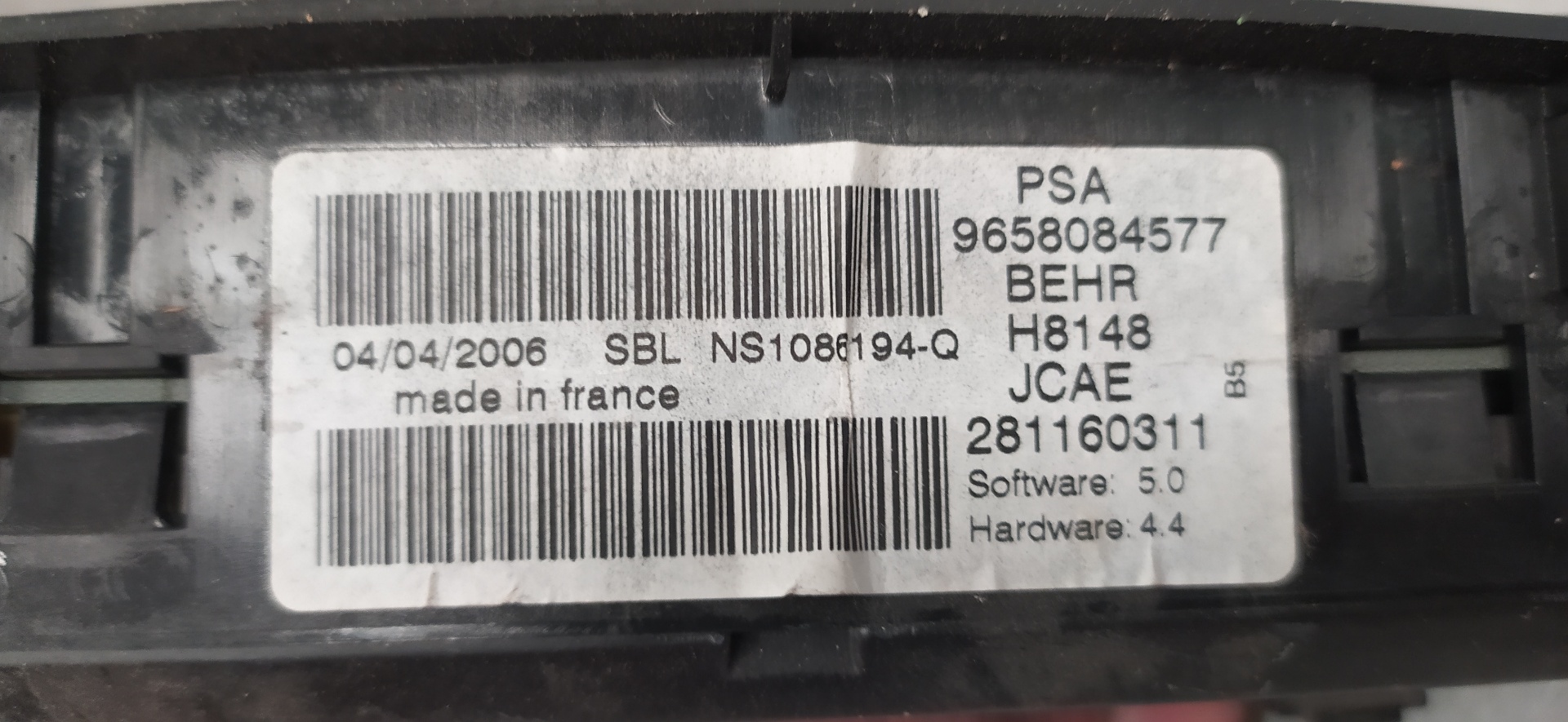 FORD C4 1 generation (2004-2011) Unité de climatisation 9658084577 23364020