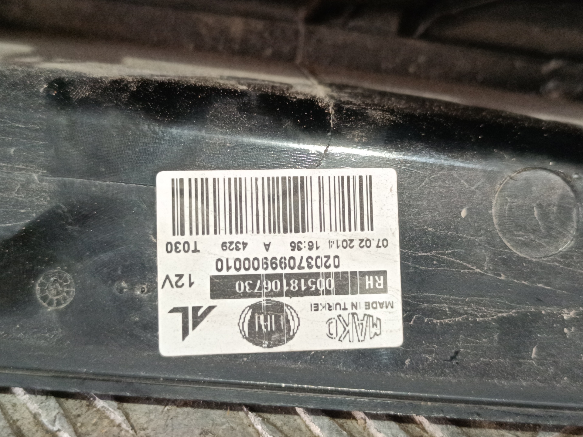 Rear lamp rh 00518106730 de Fiat Doblo limusina (263_) 2010-2014 - pieza usada