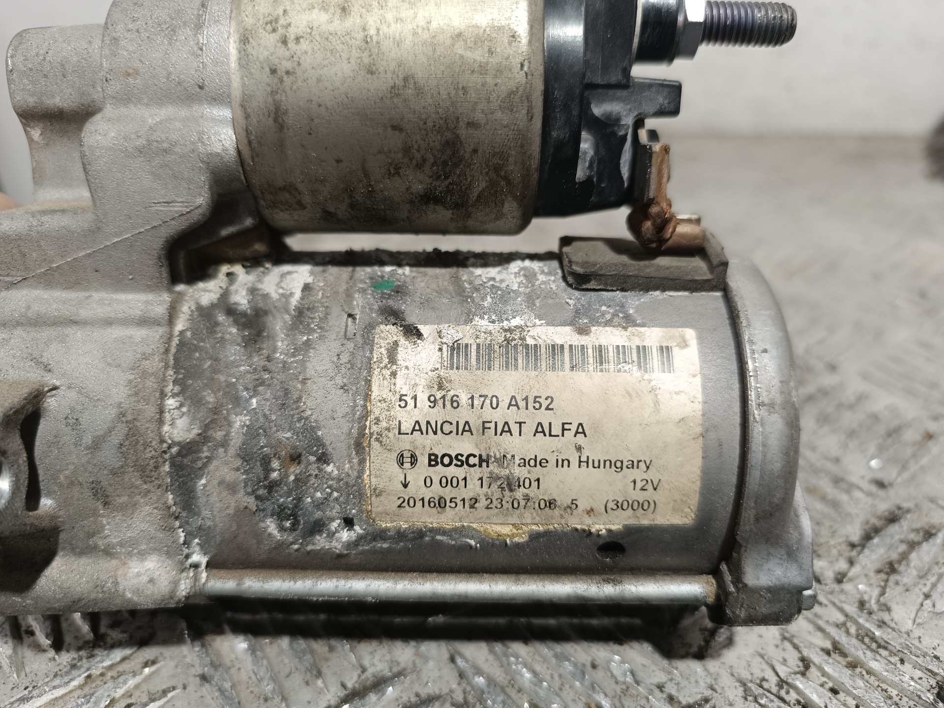 Motor arranque 51916170 de Fiat Fiorino 2007-0 - pieza usada