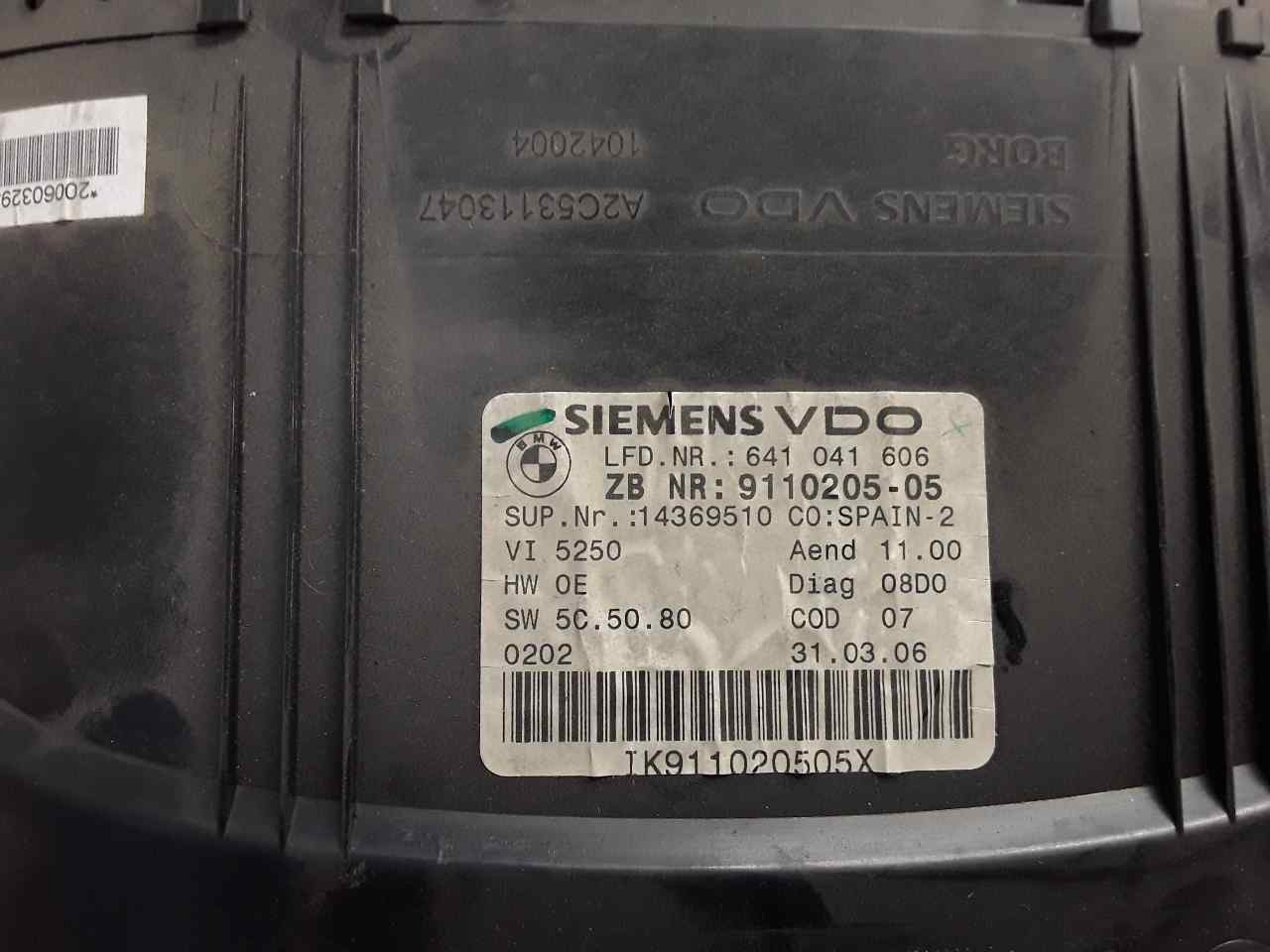 BMW 3 Series E90/E91/E92/E93 (2004-2013) Compteur de vitesse 641041606 25968384