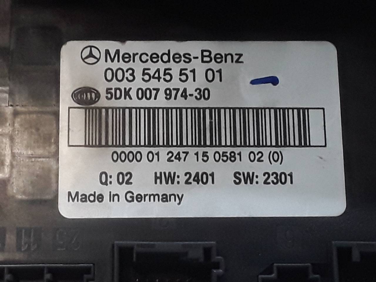 MERCEDES-BENZ C-Class W203/S203/CL203 (2000-2008) Drošinātāju kārba 0035455101 19152938