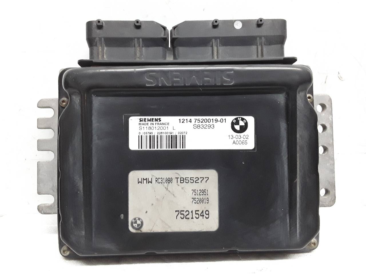 AUDI Cooper R50 (2001-2006) Motorkontrollenhet ECU 1214752001901 19028061